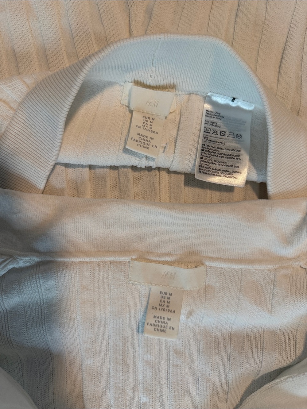 H&M White Ribbed Set - Picture 5 of 5